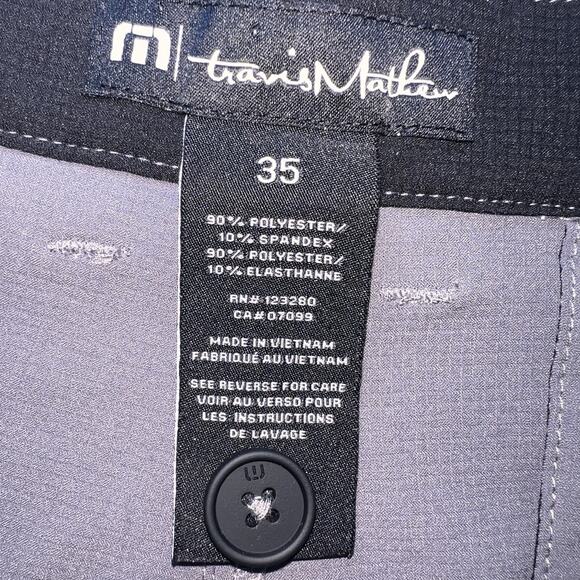 Travis Mathew Golf Pants Men Size 35 Gray Performance Stretch Lightweight Casual - Picture 8 of 12